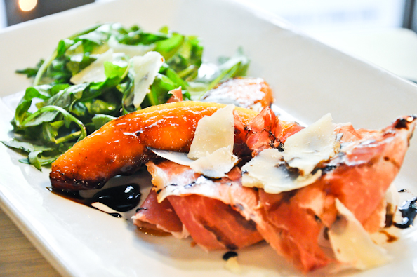 Seared Melon with Serrano Ham & Shaved Parmesan