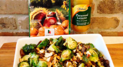 Roasted Brussels Sprouts w/ Chestnuts and Preserved Lemon