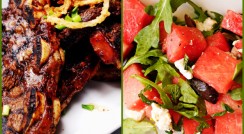 Korean Barbecued Beef Short Ribs with Watermelon & Feta Salad Korean Barbecued Beef Short Ribs with Watermelon & Feta Salad